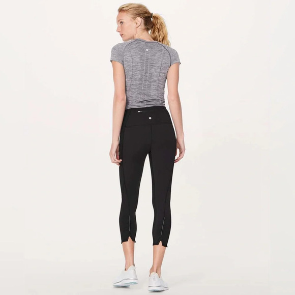 Lululemon On Your Mark Crop 23" Leggings Pants Black Size 4 - Picture 2 of 9